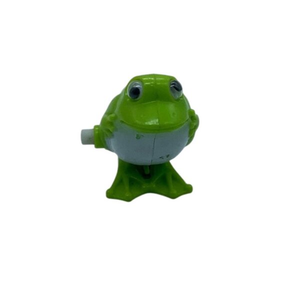 Vtg TOMY Wind-Up Green Frog Toy Spring-Action Movement Googly Eyes Pocket Pets - Picture 5 of 6